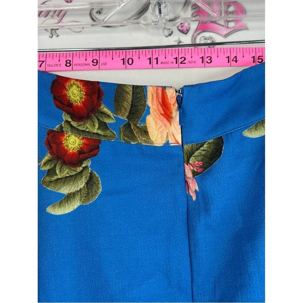 MINKPINK skirt flowers floral pink red green Royal Blue Floral Circle Skirt